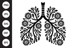 Floral Lungs SVG Product Image 1