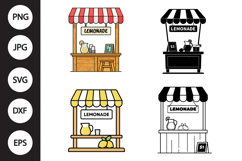 Lemonade Stand SVG, Lemonade Stand Clipart Product Image 1