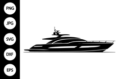 Yacht Boat Silhouette SVG Product Image 1