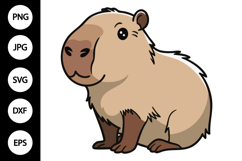 Cute Capybara SVG, Capybara Clipart Product Image 1