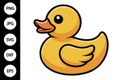 Rubber Duck Clipart SVG Product Image 1