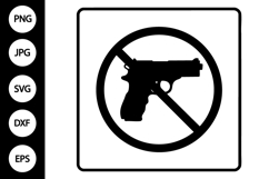 No Guns Sign SVG Product Image 1