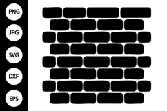 Silhouette Brick Wall SVG Product Image 1