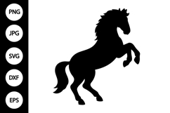 Rearing Horse Silhouette SVG Product Image 1