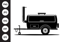 Bbq Smoker Trailer SVG Product Image 1