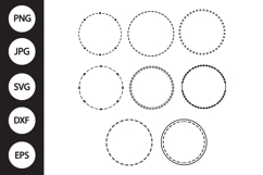 Circle Stitch Line SVG, Circle Stitch Line Clipart Product Image 1