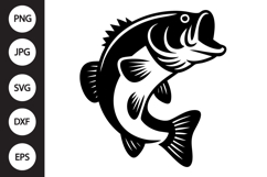 Bass Jumping SVG Product Image 1