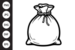 Burlap Sack Bag SVG Product Image 1