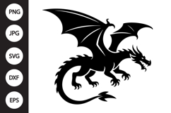 Dragon Silhouette SVG Product Image 1