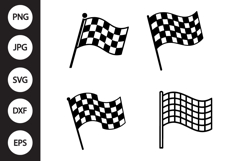 Checkered Racing Flag SVG, Checkered Racing Flag Clipart Product Image 1