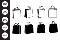 Paper Bag Outline SVG Product Image 1