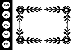 Floral Frame SVG Product Image 1