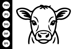 Calf Head SVG, Calf Head Silhouette SVG Product Image 1