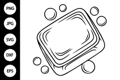 Outline Soap Bar Bubbles SVG Product Image 1