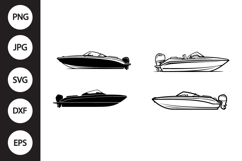 Speedboat SVG, Speedboat Clipart Product Image 1