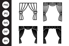 Stage Curtain SVG, Stage Curtain Clipart Product Image 1