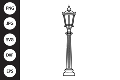 City Street Lantern SVG Product Image 1