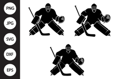 Hockey Goalie SVG, Hockey Goalie Clipart Product Image 1