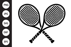 Crossed Tennis Rackets SVG Product Image 1