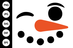 Snowman Face SVG Product Image 1