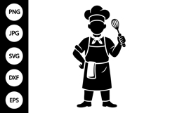 Chef Silhouette SVG Product Image 1