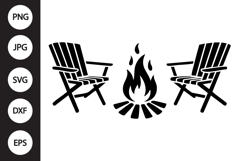 Campfire Chairs SVG Product Image 1