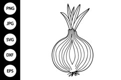 Outline Onion SVG, Coloring Page Product Image 1