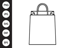Paper Bag Outline SVG, Coloring Page Product Image 1