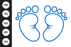 Baby Feet Footprint SVG Product Image 1