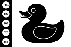 Rubber Duck Silhouette SVG Product Image 1
