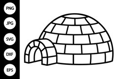 Outline Igloo SVG, Coloring Page Product Image 1