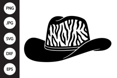 Cowboy Hat with Tiger Print SVG Product Image 1