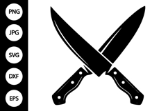 Crossed Knives SVG Product Image 1