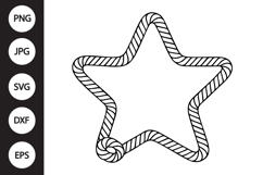 Rope Star Frame SVG Product Image 1