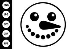 Snowman Face SVG Product Image 1