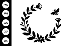 Bee Wreath SVG Product Image 1