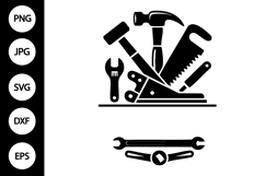 Carpenter Tools Monogram SVG, Carpenter Tools SVG Product Image 1