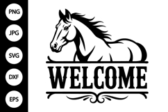 Horse Welcome Sign SVG Product Image 1