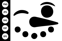 Snowman Face SVG Product Image 1