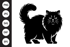 Persian Cat Silhouette SVG Product Image 1