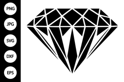 Geometric Diamond Silhouette SVG Product Image 1