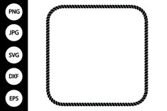 Silhouette Rope Frame Border SVG Product Image 1