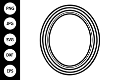 Oval Double Frame SVG Product Image 1