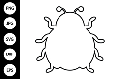 Ladybug Outline SVG, Coloring Page Product Image 1