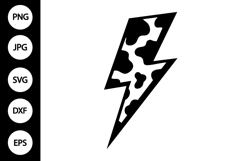 Cow lightning SVG Product Image 1