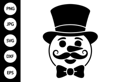 Snowman Face SVG Product Image 1