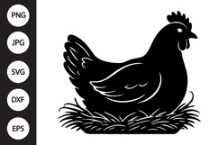 Chicken on Nest SVG Product Image 1