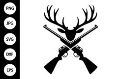 Crossed Hunting Rifles SVG Product Image 1