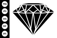 Geometric Diamond Silhouette SVG Product Image 1