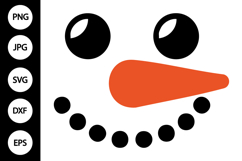Snowman Face SVG Product Image 1